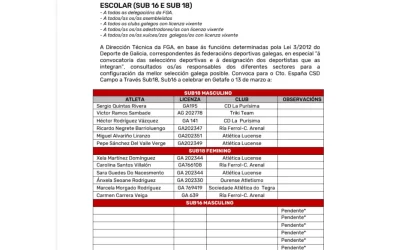 Selección gallega sub-18.