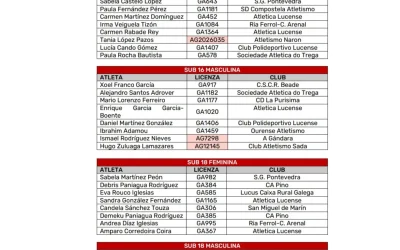 10 atletas con la selección gallega